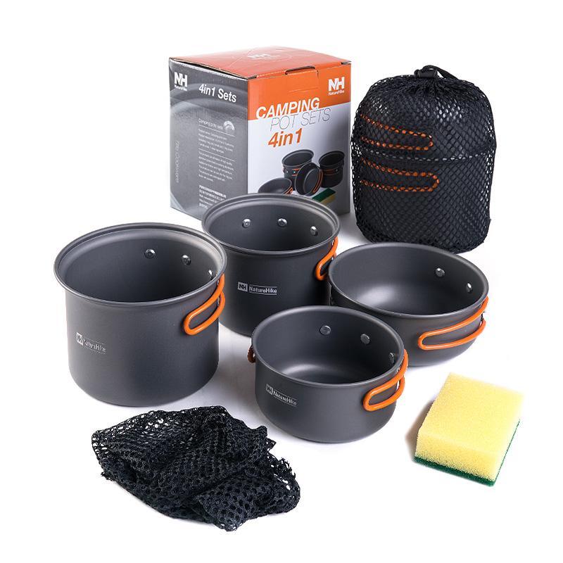 Naturehike Four-Piece Hiking Camping Cooking Set