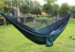 Ultralight Travel Hammock with Integrated Bug Net